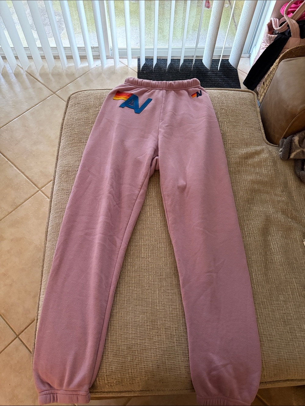 Aviator Nation 5 Stripe Sweatpants Pink XS